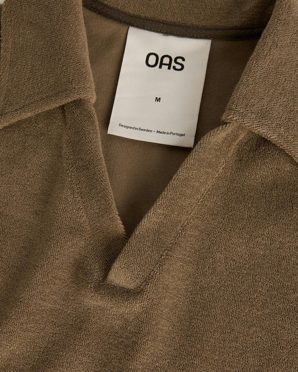 OAS Serif Terry Polo Shirt in Brown