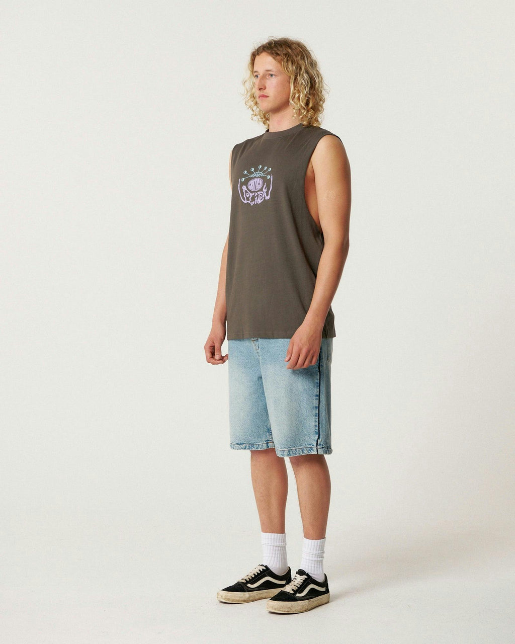 Madness Muscle Tee - Ashphalt