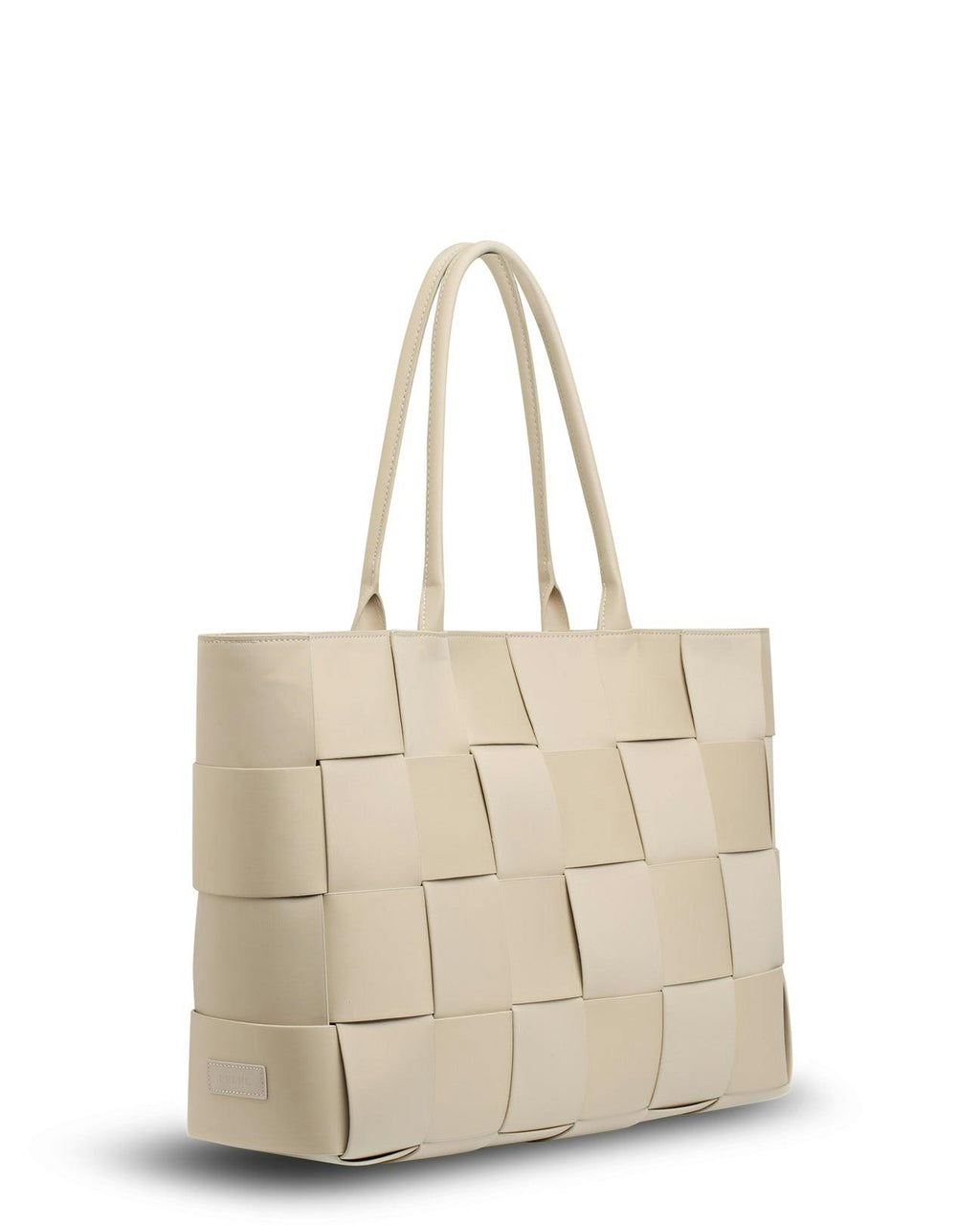 Prene | The Holiday Bag (BUFF BEIGE) Woven Neoprene Large Tote Bag