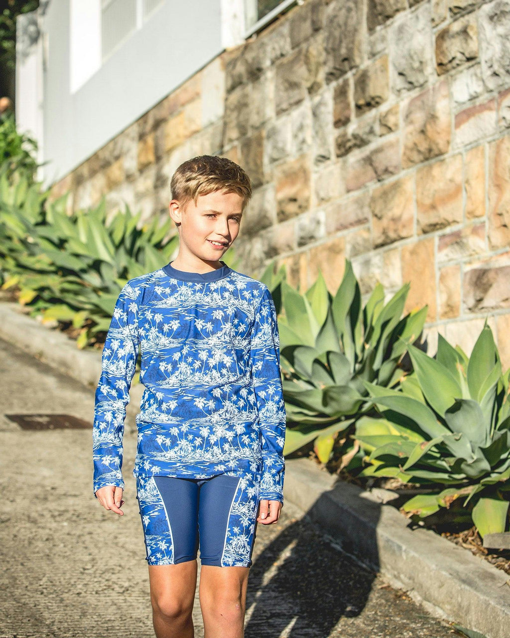 Long Sleeve Rash Top  - Hawaiian Palms