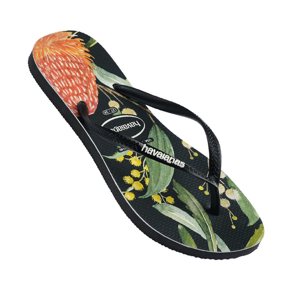 Slim Fauna Bush Flower Thongs