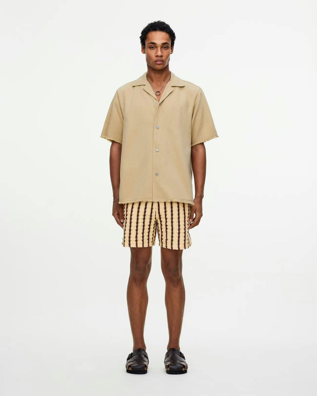 OAS Latte Bodega Cotton Canvas Shirt