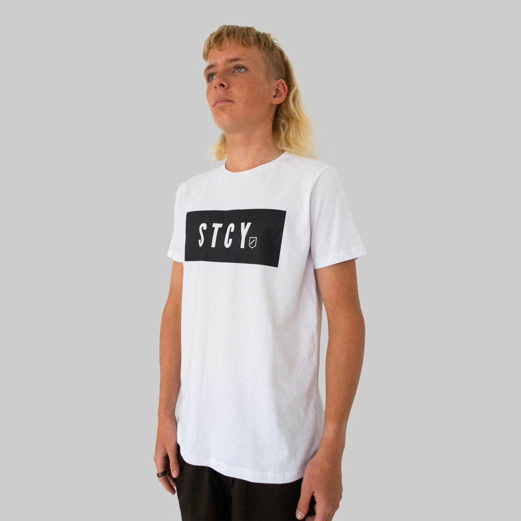 BOYS BLOCK TEE / WHITE