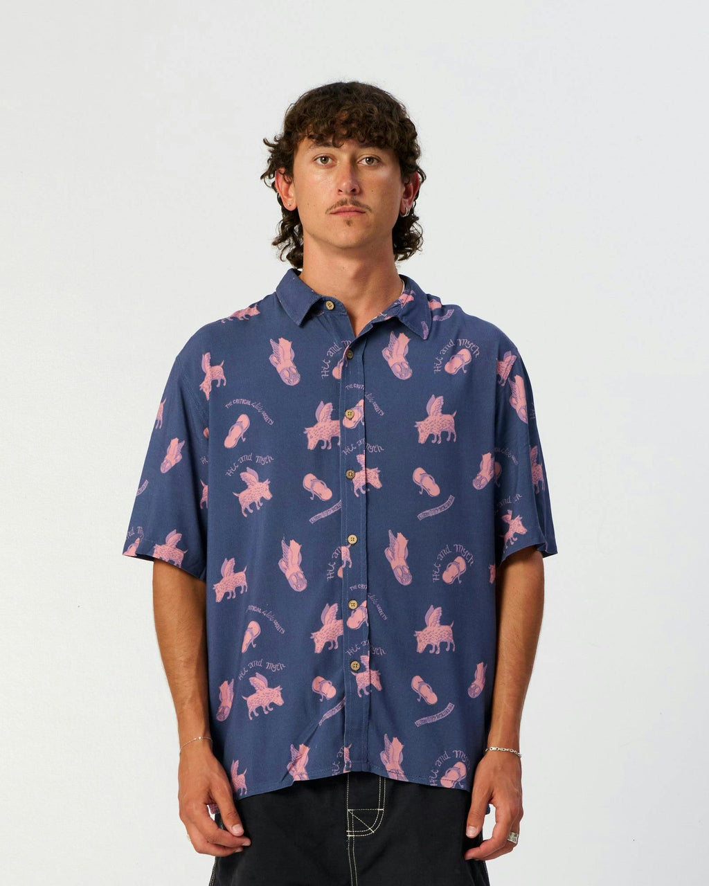 Flip Flop Shirt - Dusty Blue