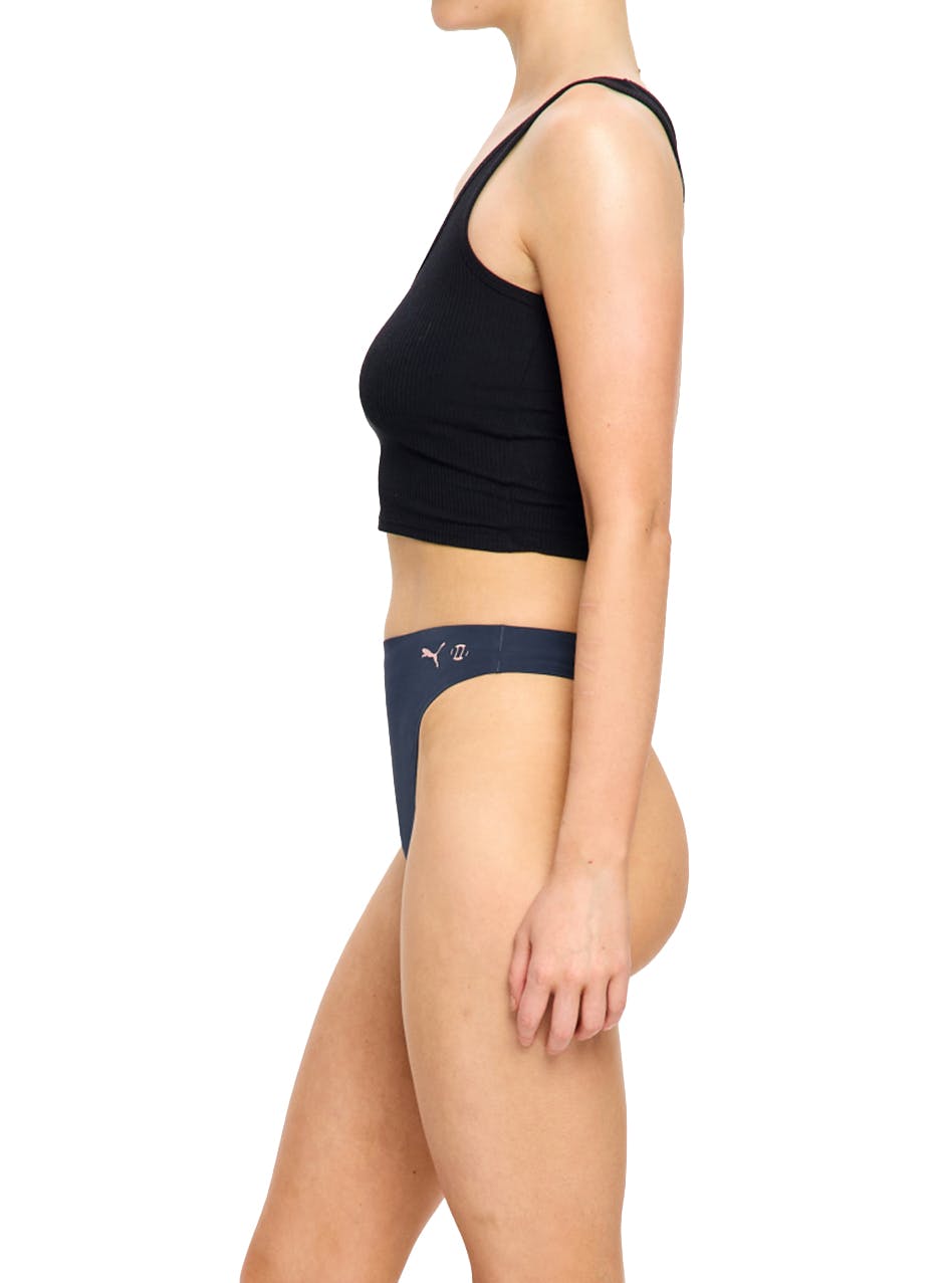 Puma X Modibodi Seamfree Active Hi Waist Period Thong Light Absorbency Midnight
