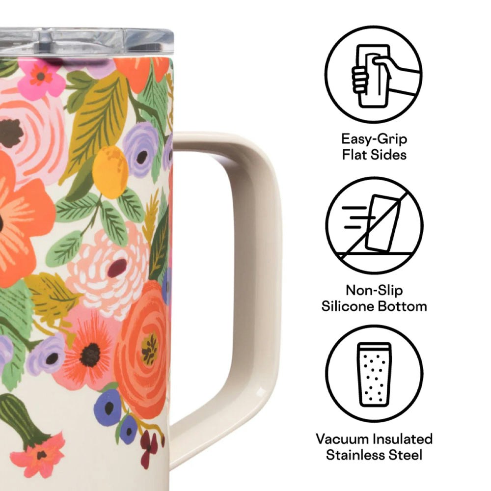 Corkcicle Mug - 500ml Rifle Paper - Garden Party Cream