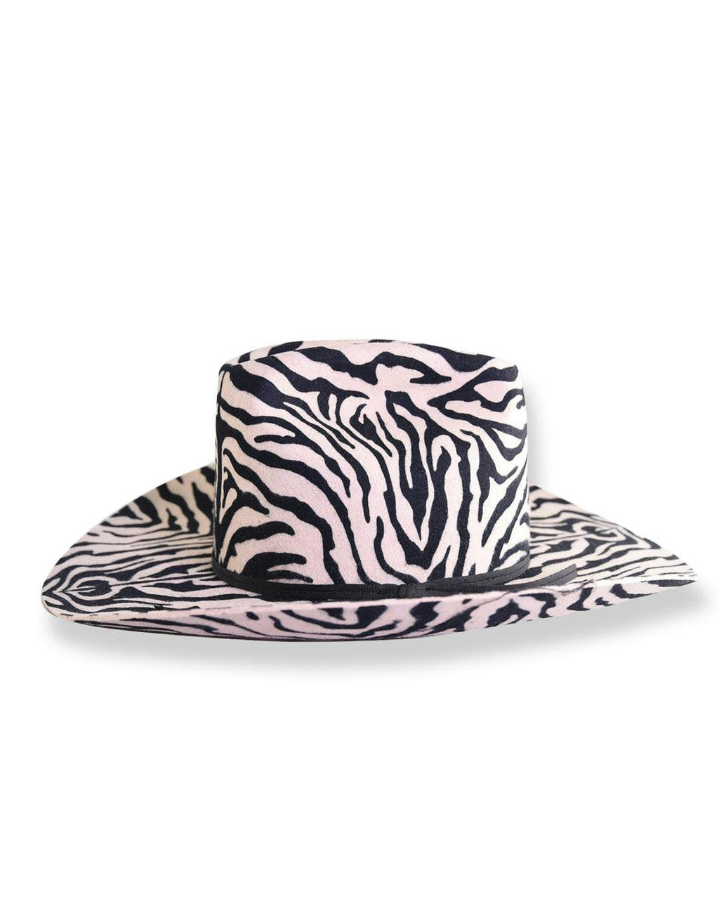The Ruby Cowboy Felt Hat – Zebra Print | Limited Edition