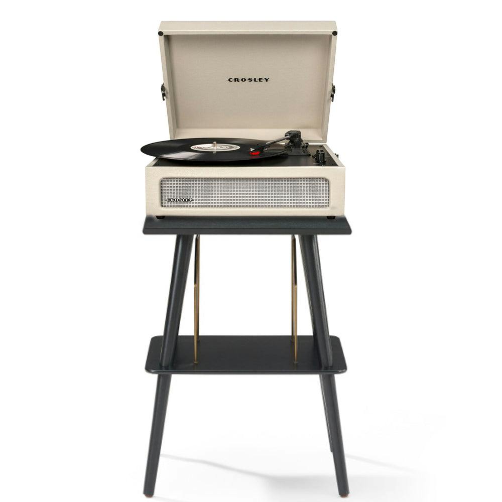 Crosley Voyager Bluetooth Portable Turntable + Crosley Turntable Stand Bundle - Dune