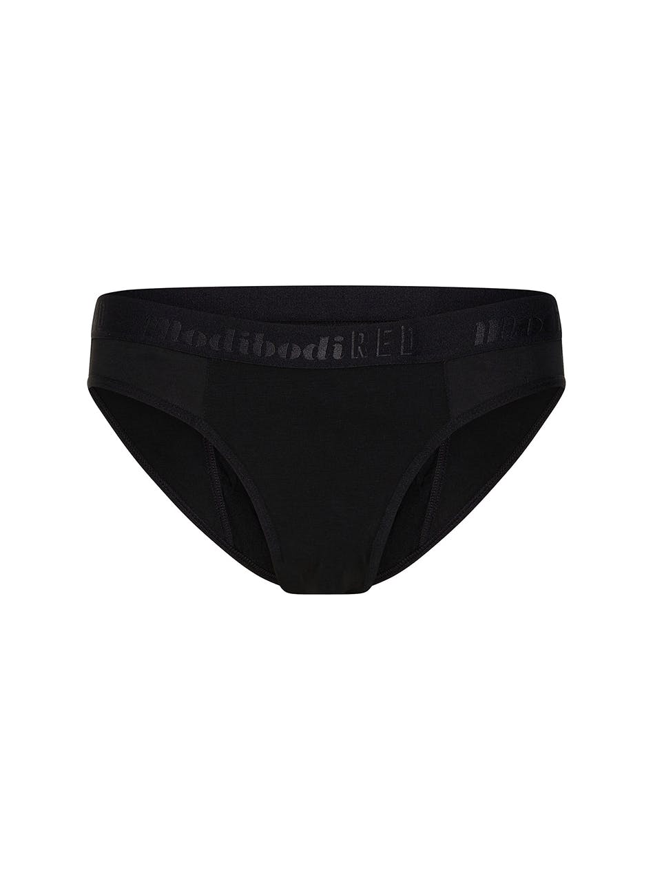 Teen Hipster Period Underwear Bikini Moderate Absorbency 3 Pack Black