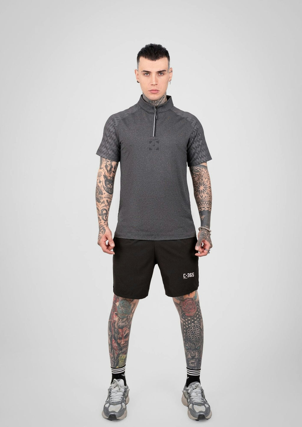 C-365 Motion Zip Tee (Model 823302) - Grey
