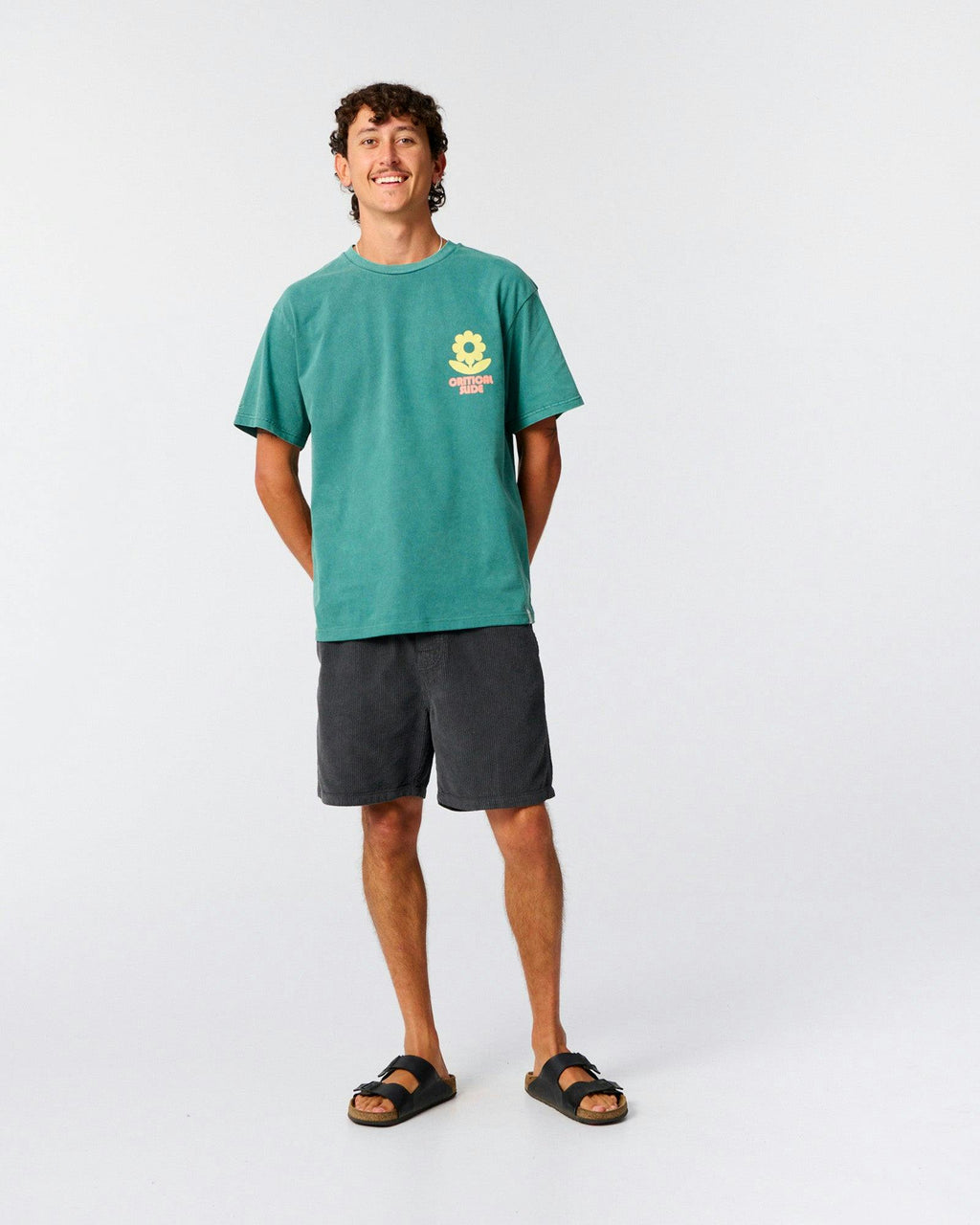 Sunflower Tee - Dusty Green