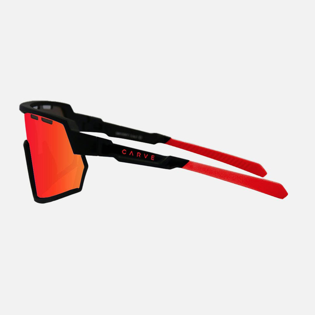Legacy - Matte Black Frame Red Rubber Arm, Grey Lens with Red Iridium plus Venting