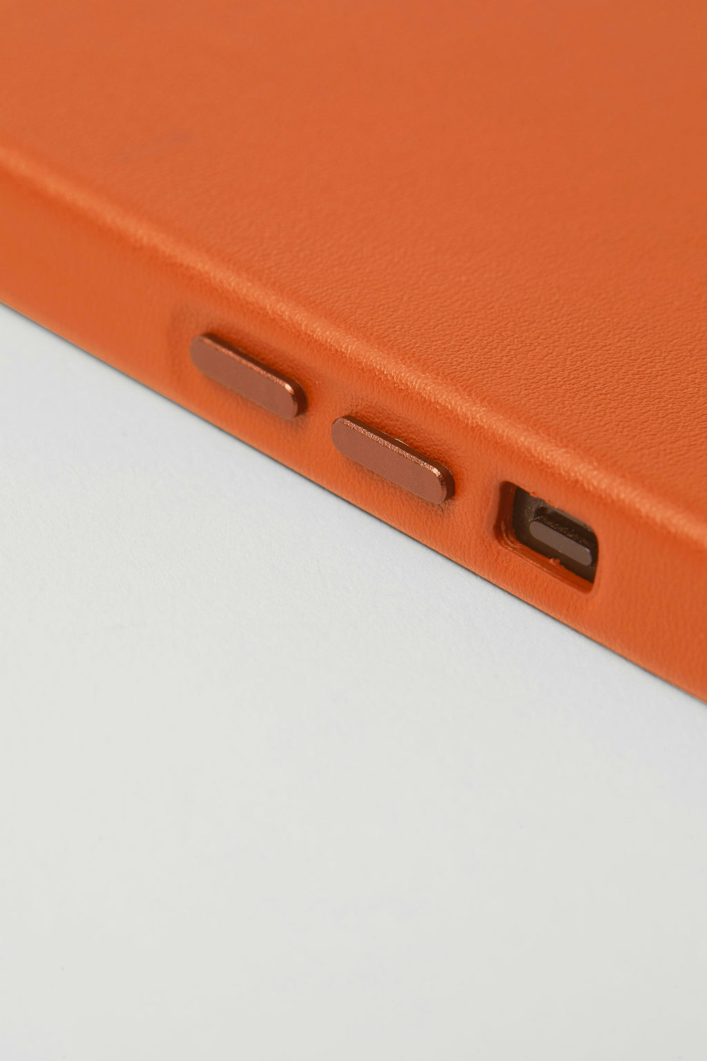Vegan Leather iPhone 14 Case | Orange