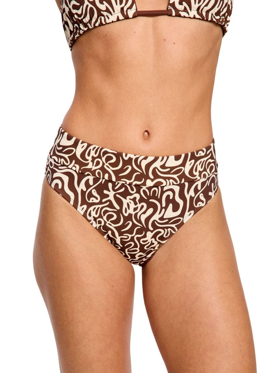 Swimwear Hi-Leg Period Brief Light Absorbency Sea Swirl Sea Swirl