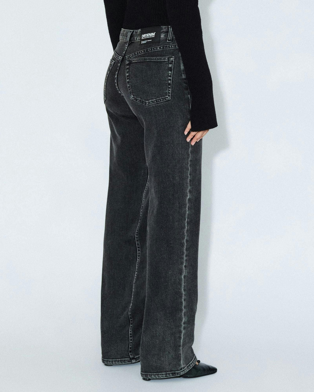 Addy Mid Straight Jeans TALL - Tar Aged Black