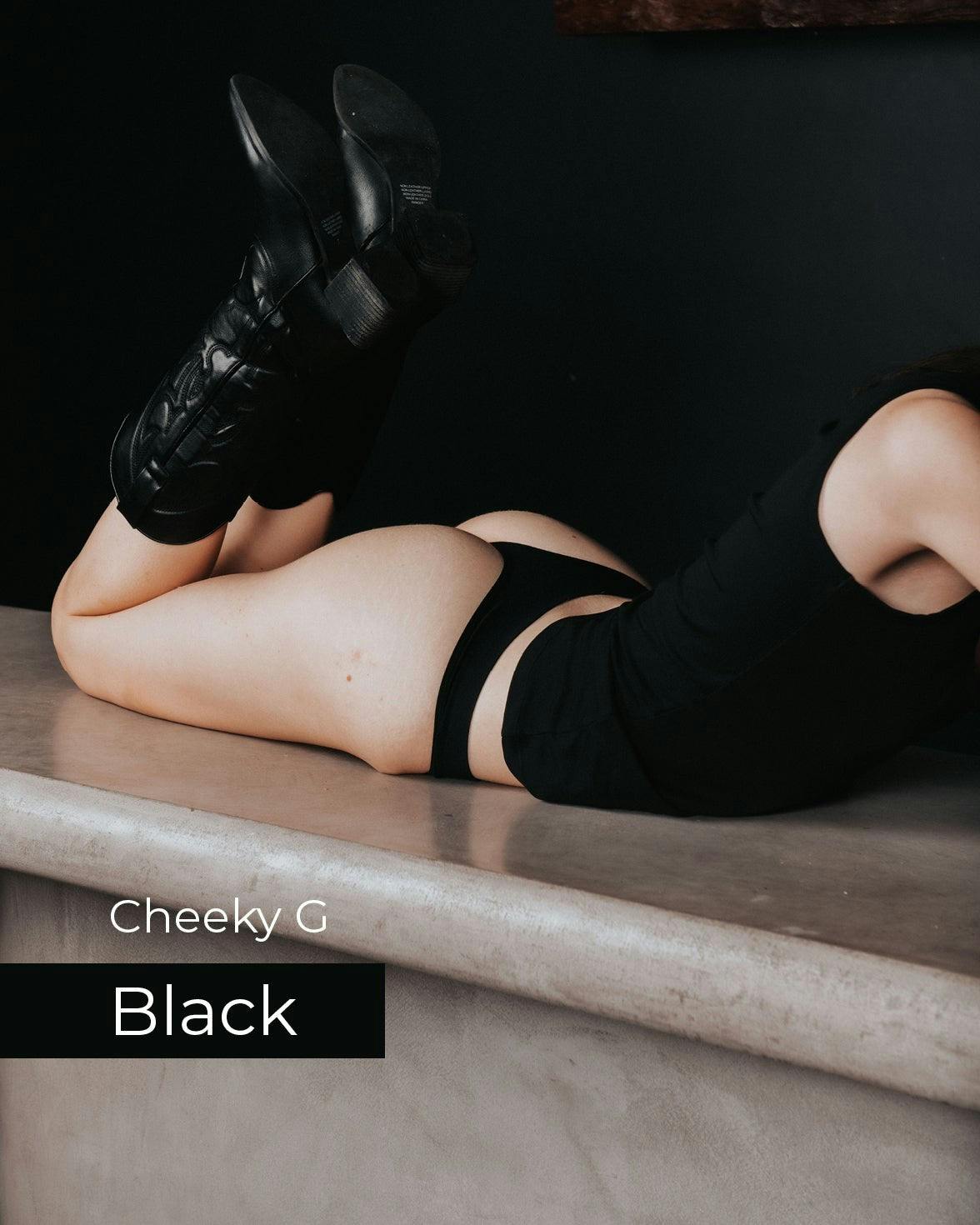 Cheeky Modal G-String Underwear 7 Pack - Black