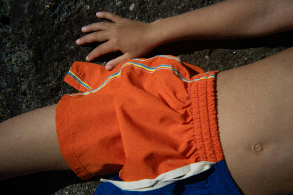 Kids Boardshorts Rainbow Blue & Orange
