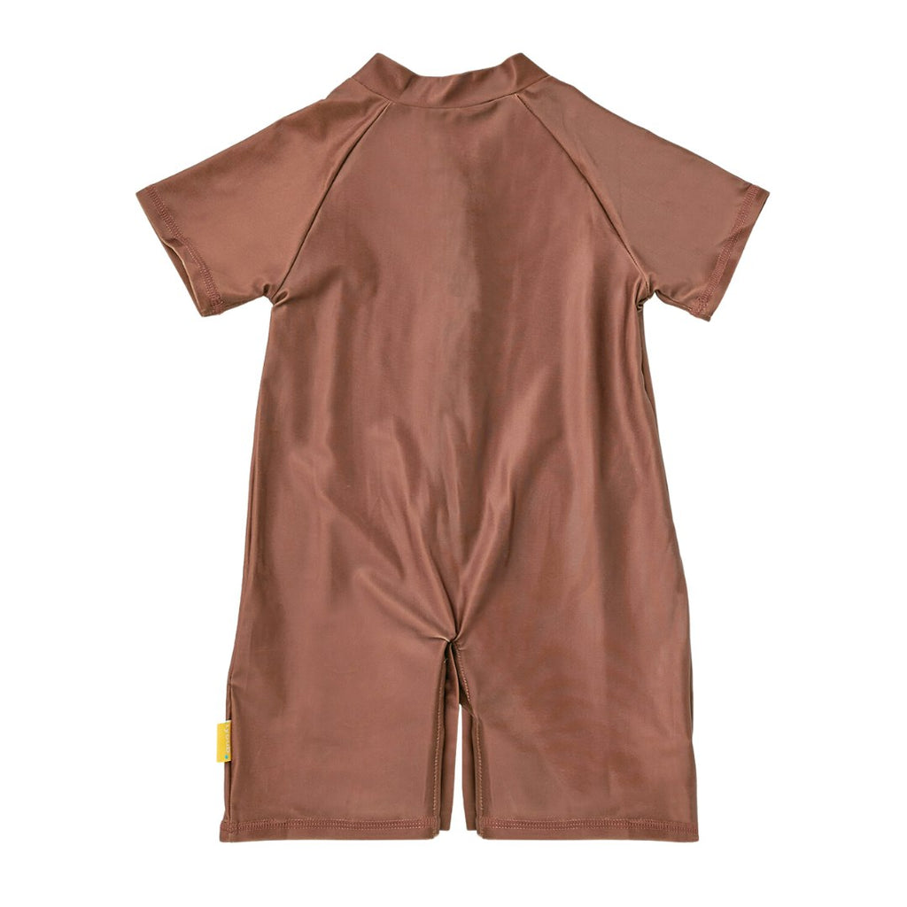 Tyoub Kids Short Sleeve Explorer Sunsuit Tortoise Brown