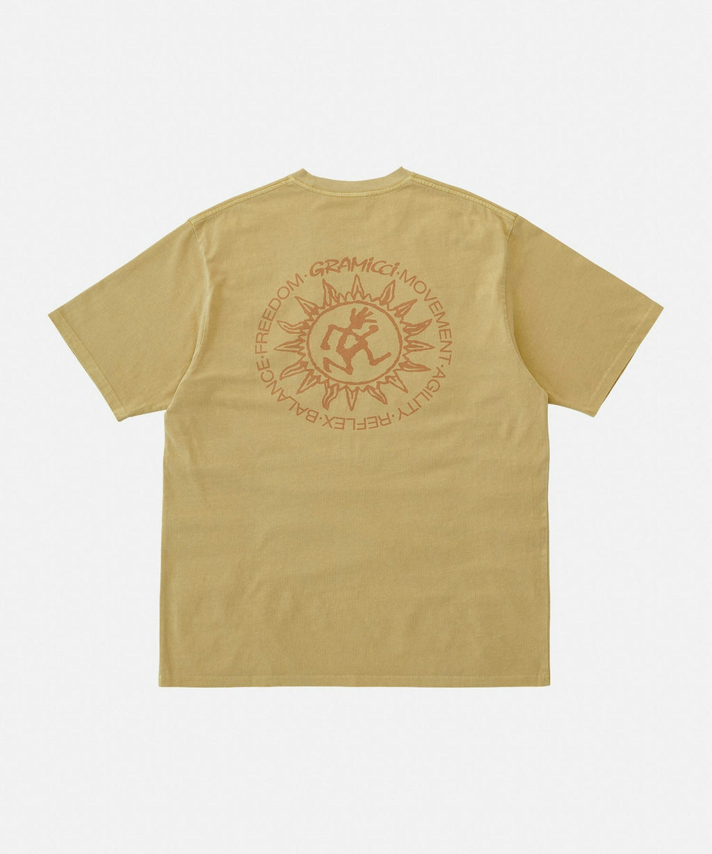 Gramicci Sun Tee in Mustard Pigment