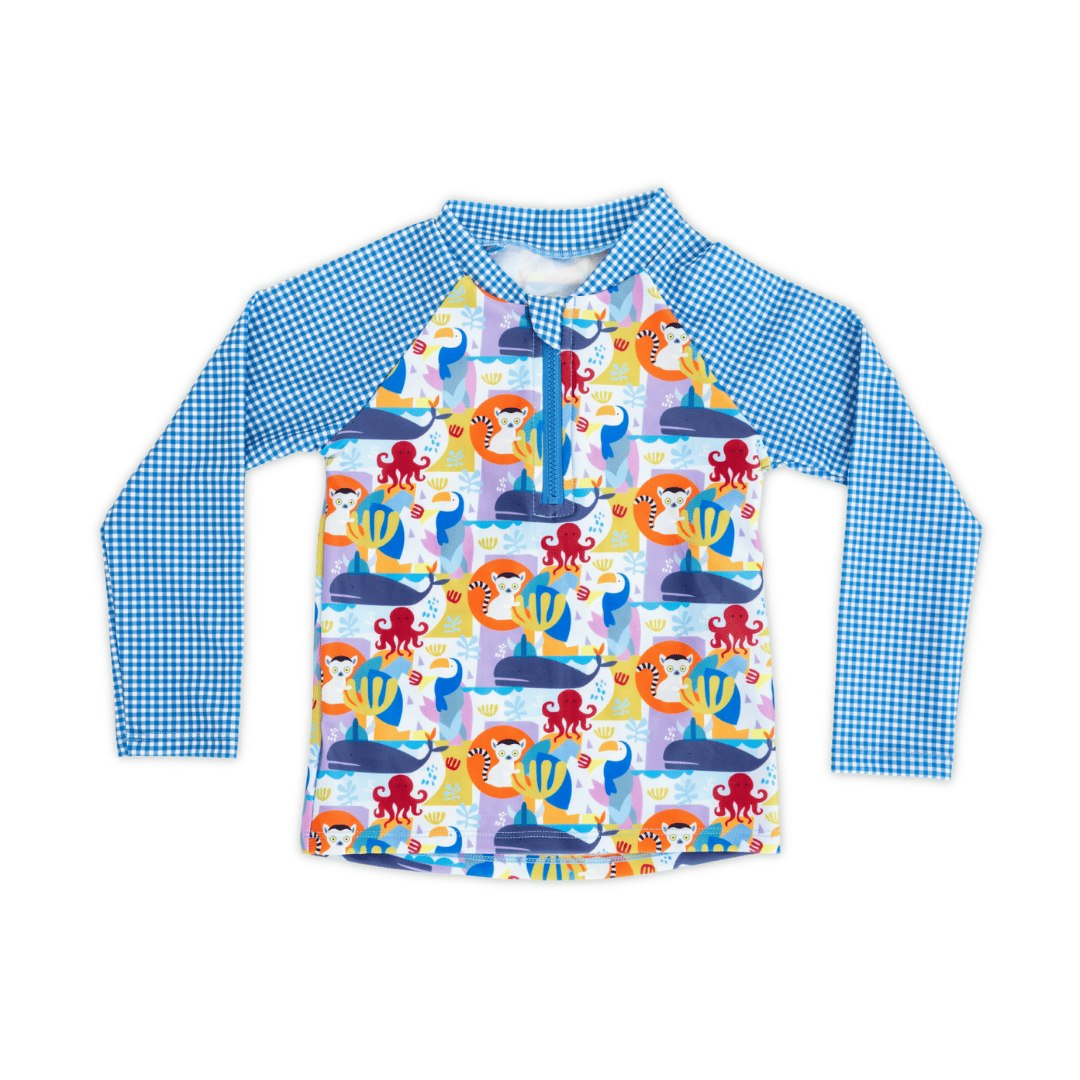 Tyoub Kids’ Long Sleeve Rash Guard Animal Spirit