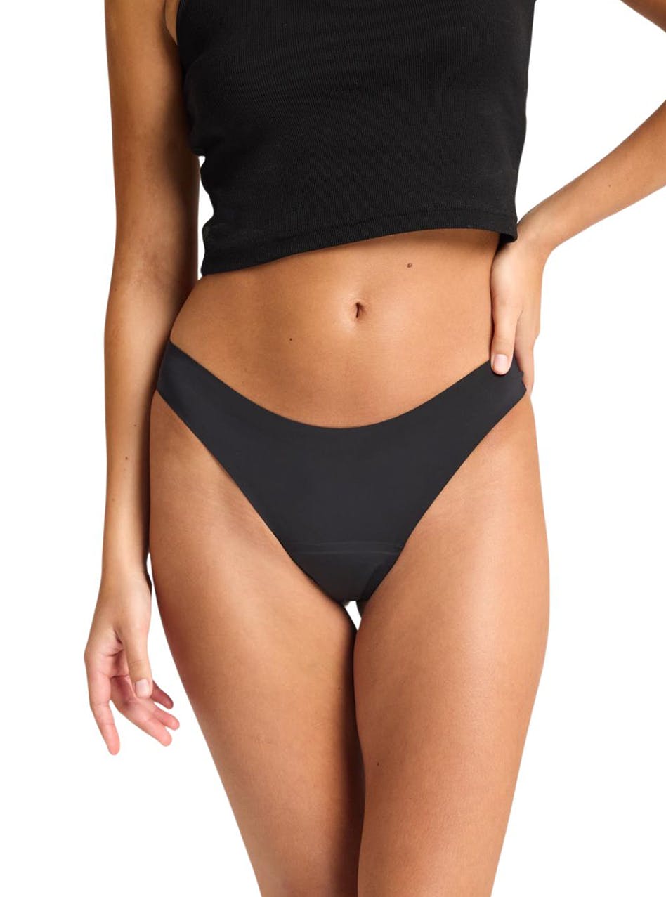 Seamfree Period Underwear Thong Light Absorbency 3Pack Black