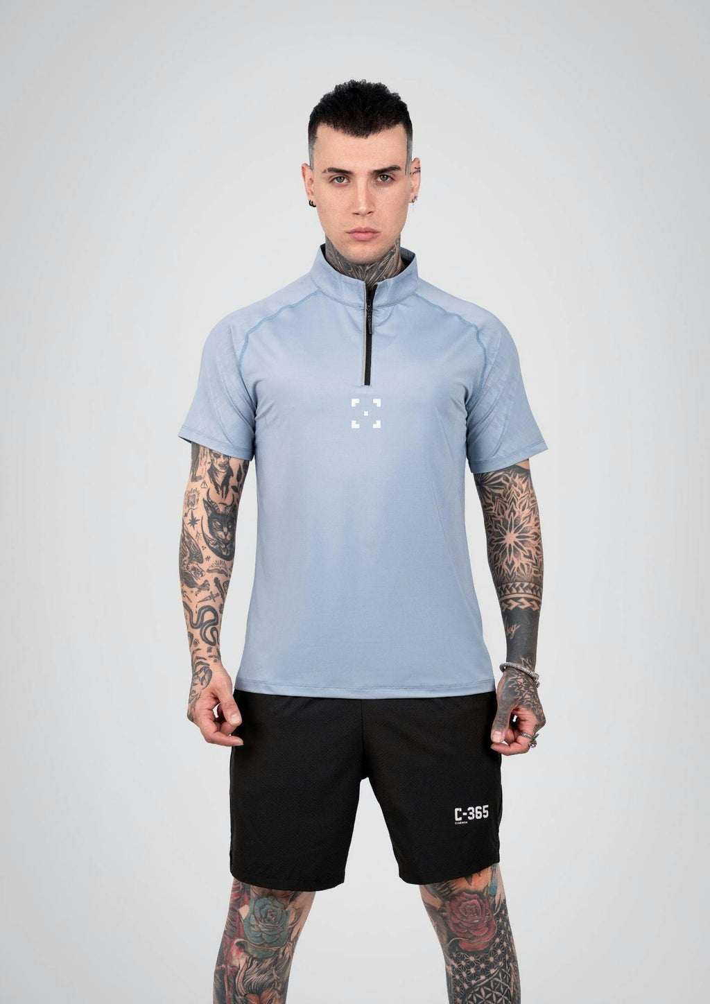 C-365 Motion Zip Tee (Model 823302) - Haze Blue
