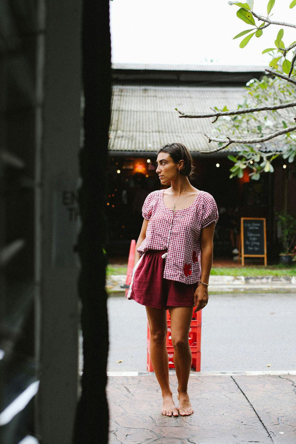 Posy Blouse Red Gingham