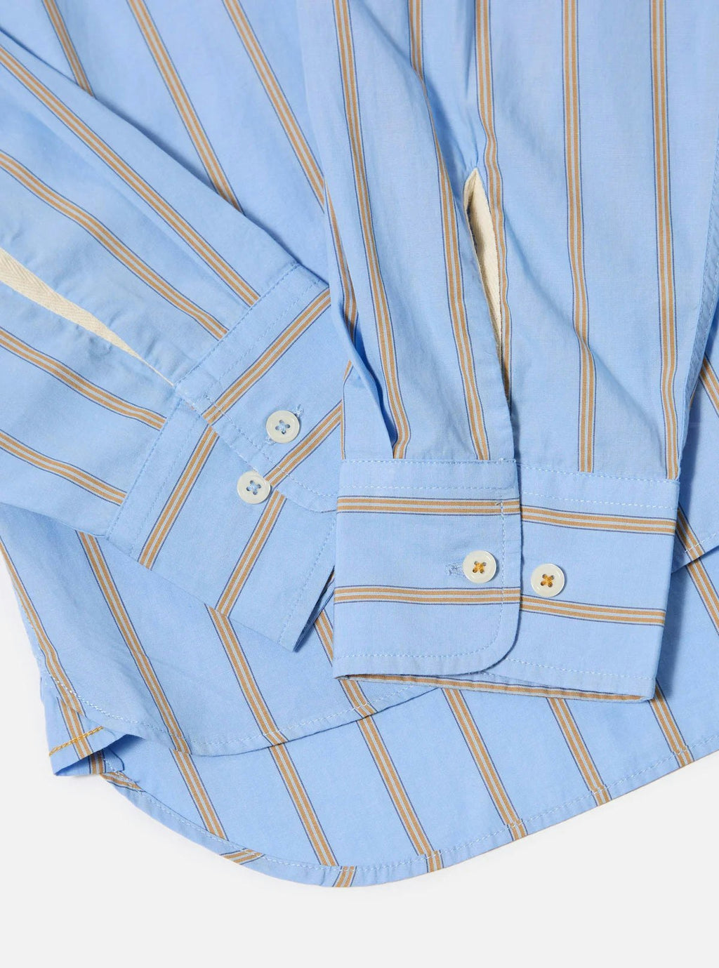 Universal Works Pop Stripe One Lazy Day Shirt in Blue