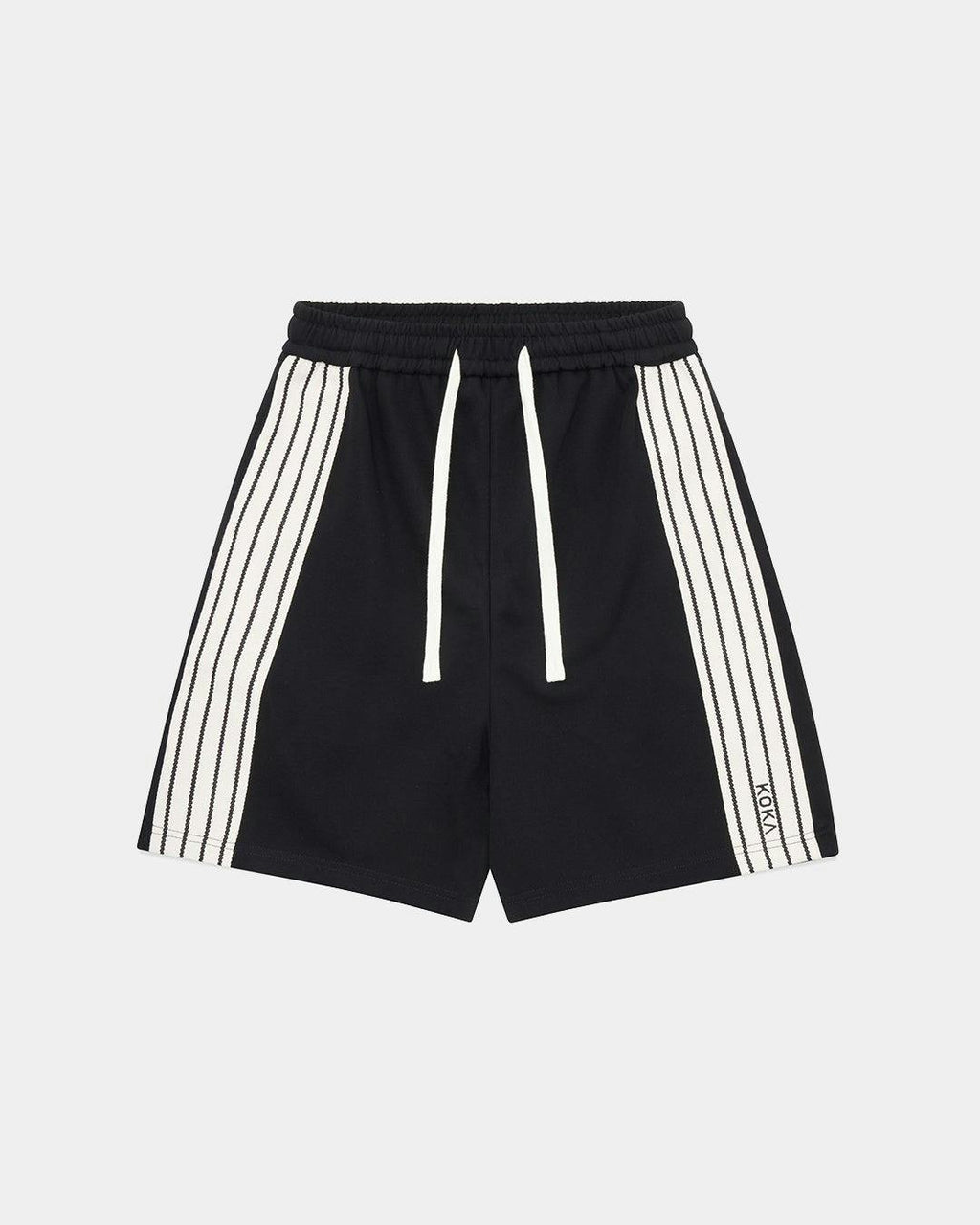 Premium Stripe Shorts // BLACK