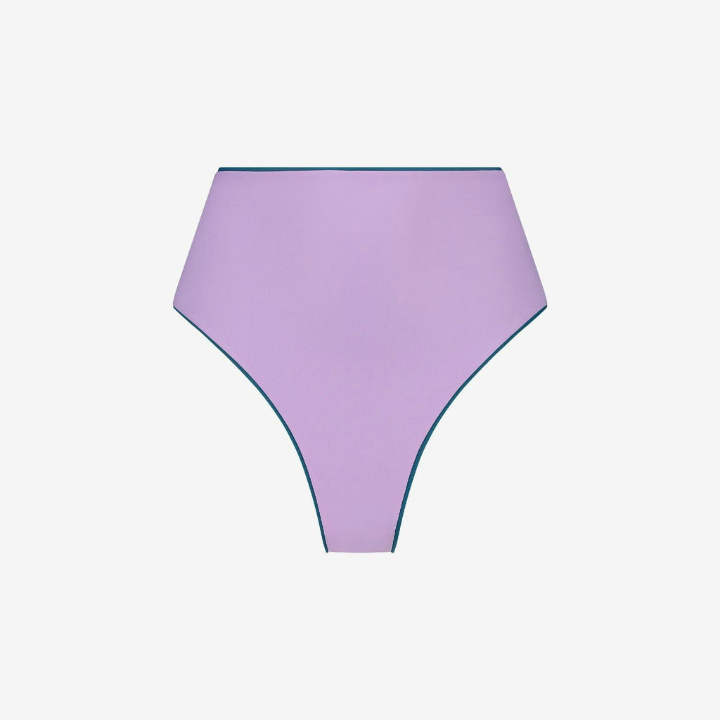 High Waist Bottom Reversible ― Teal / Purple