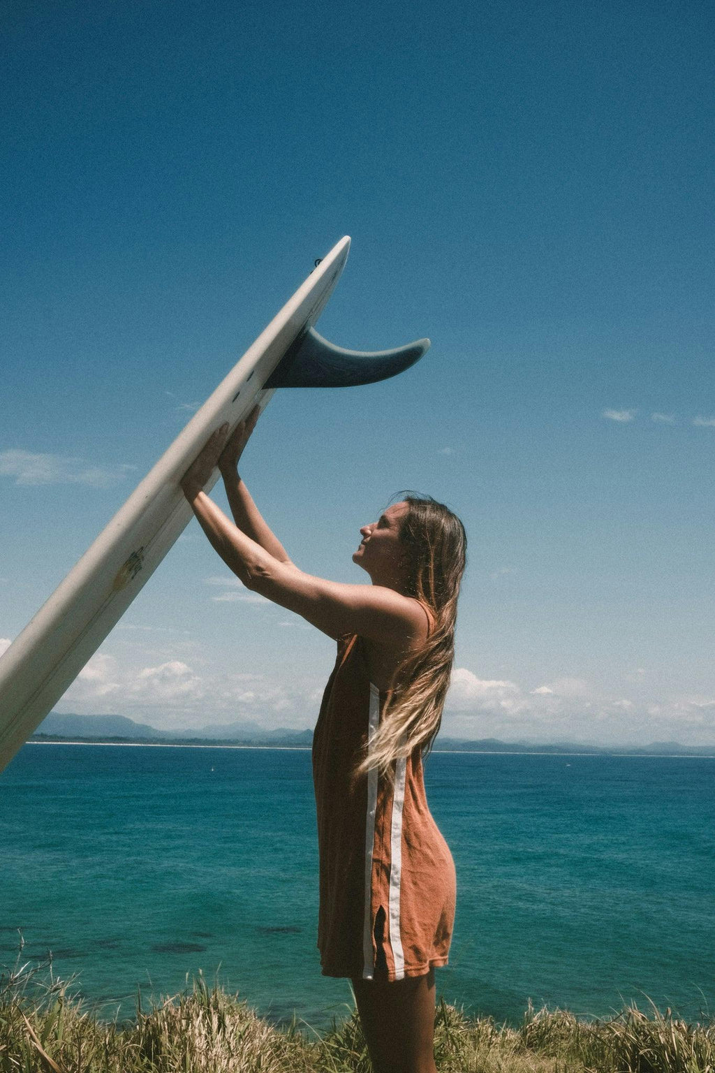 Sporty Terry Dress in Rust