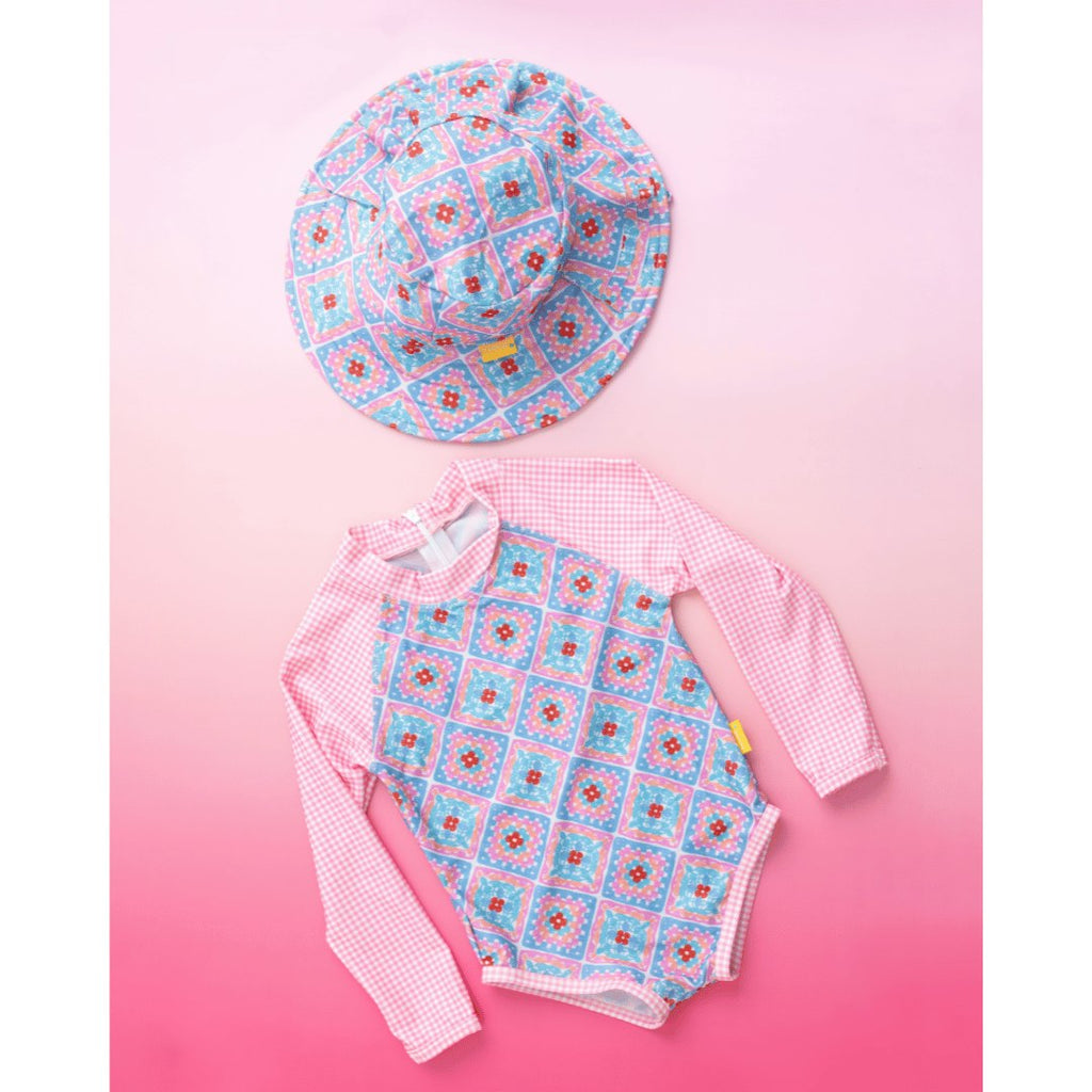 Tyoub Kids’ Ruffle Sun Hat Petal Patchwork