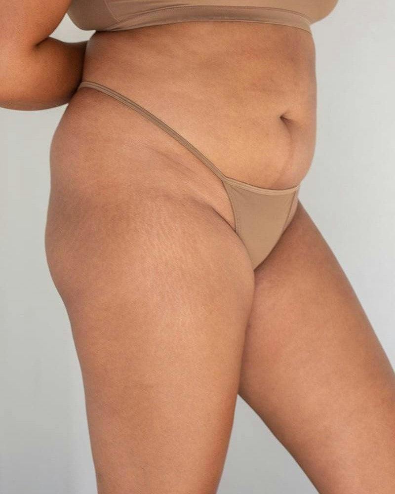 Carbon Recycled Nylon G-String Underwear - Bronze