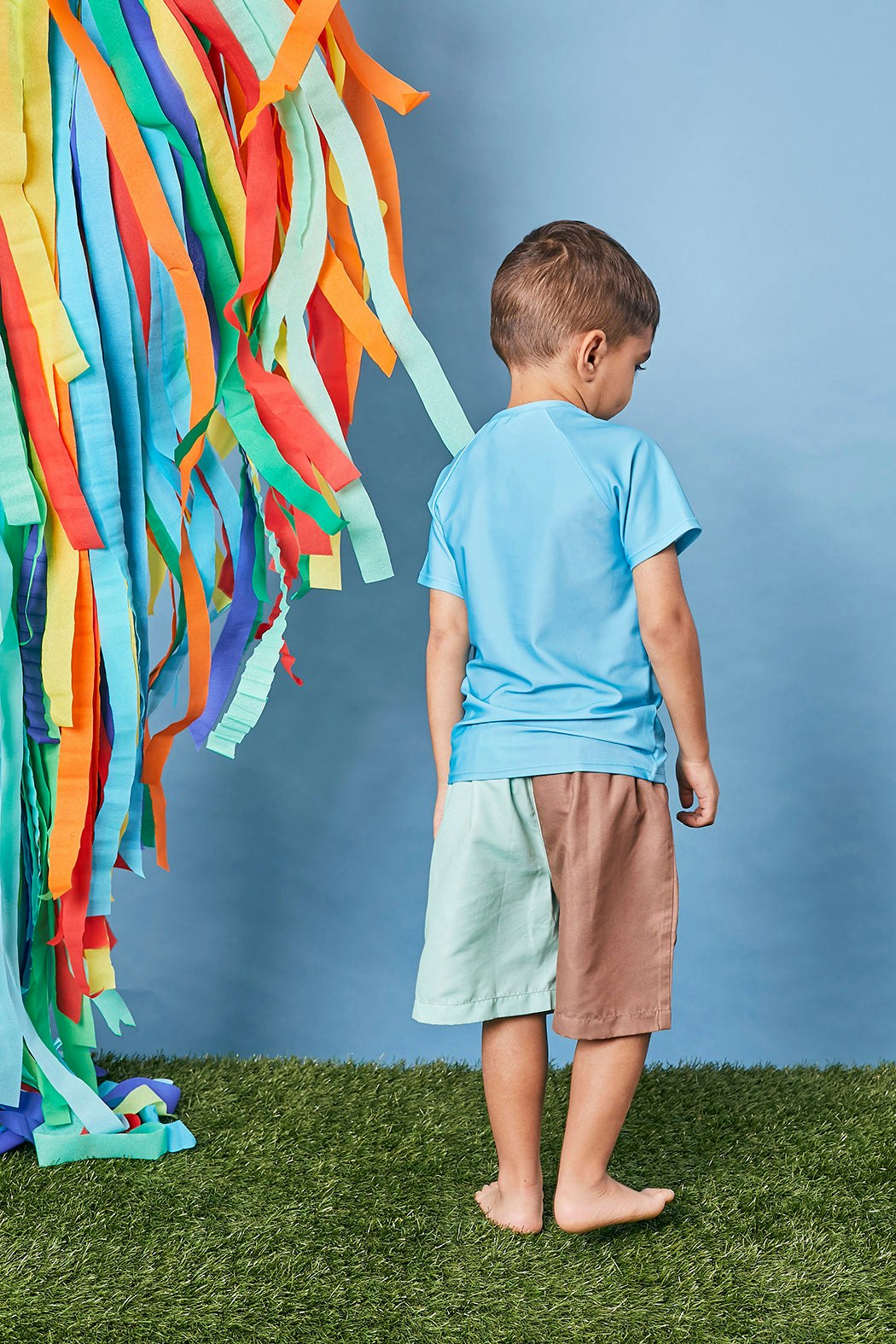 Tyoub Kids Board Shorts  Recycled Material Mint | Brown