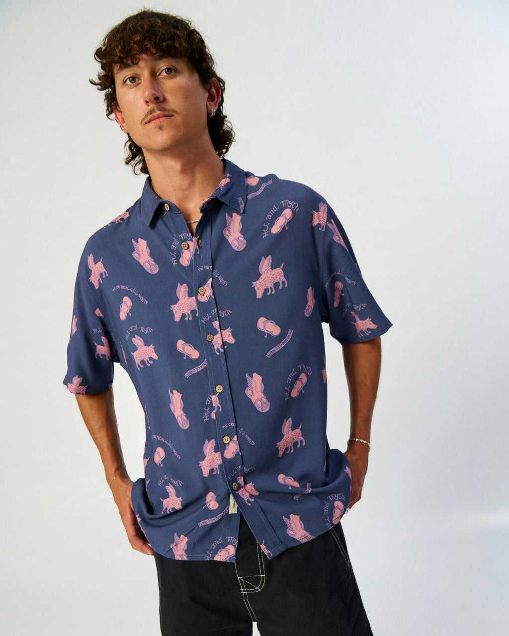Flip Flop Shirt - Dusty Blue