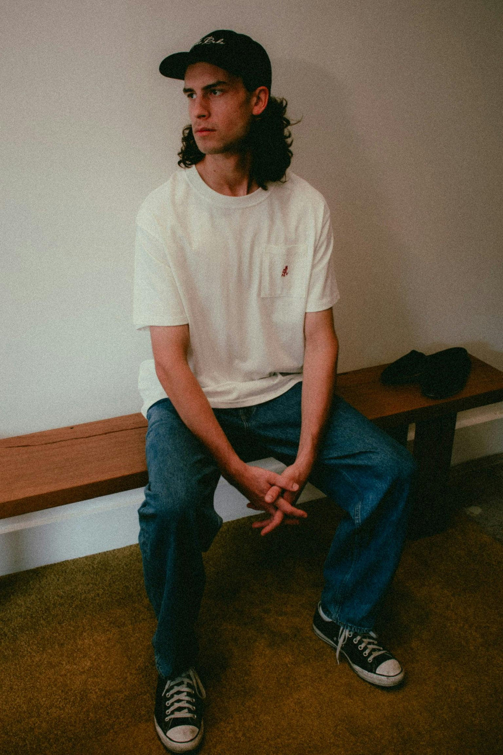 Gramicci One Point Pocket Tee in White