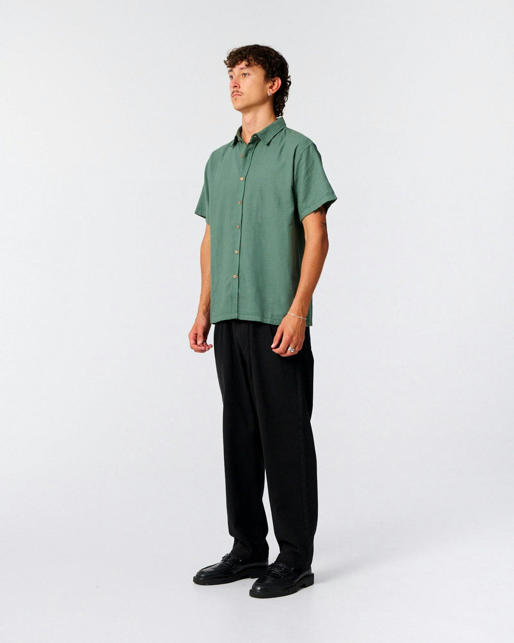 Lamrock Linen Shirt - Dusty Green