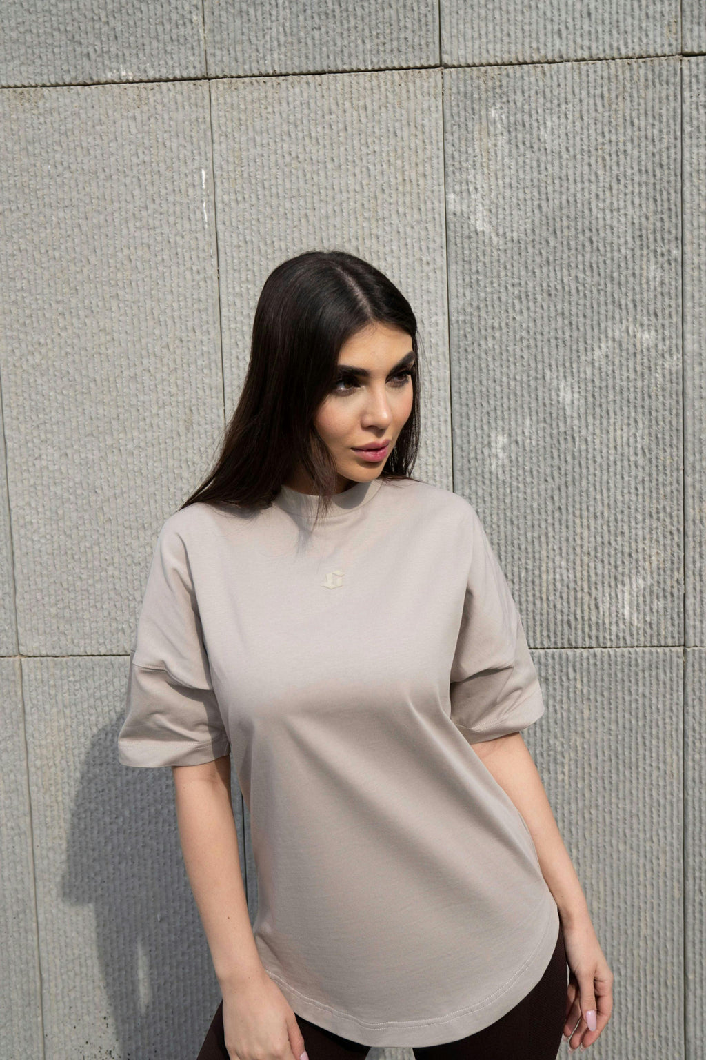 Mens Clubman 'Signature Dash' T-shirt / Mushroom