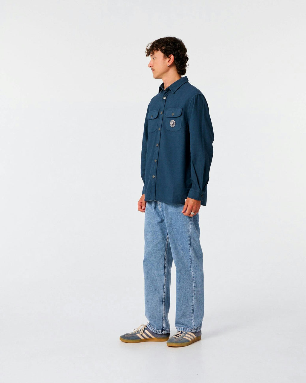 Sun Cured Overshirt - Worker Blue
