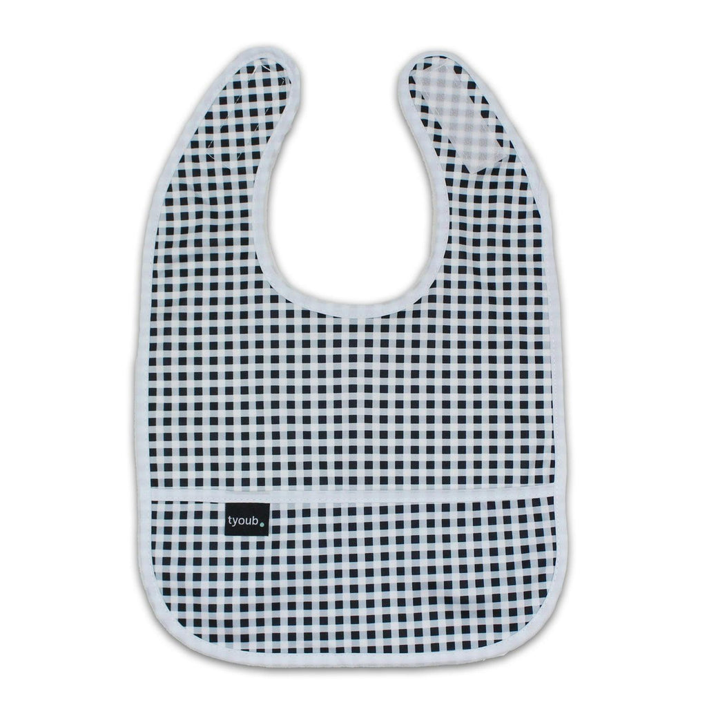 Baby Bib Tyoub Stay-dry - Black White Check