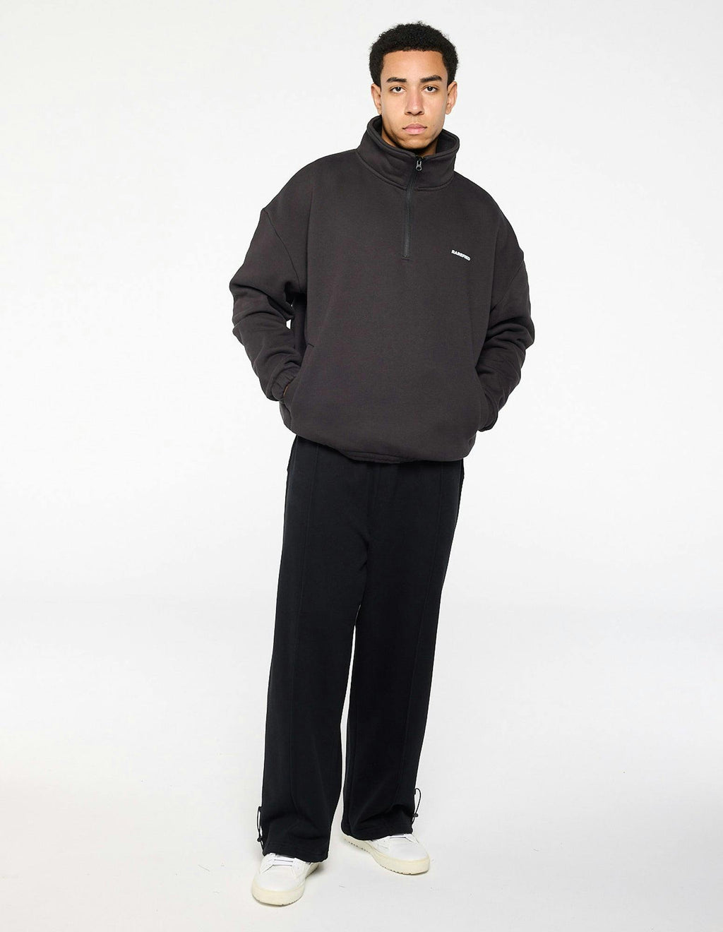 Quarter Zip Jumper - Charcoal