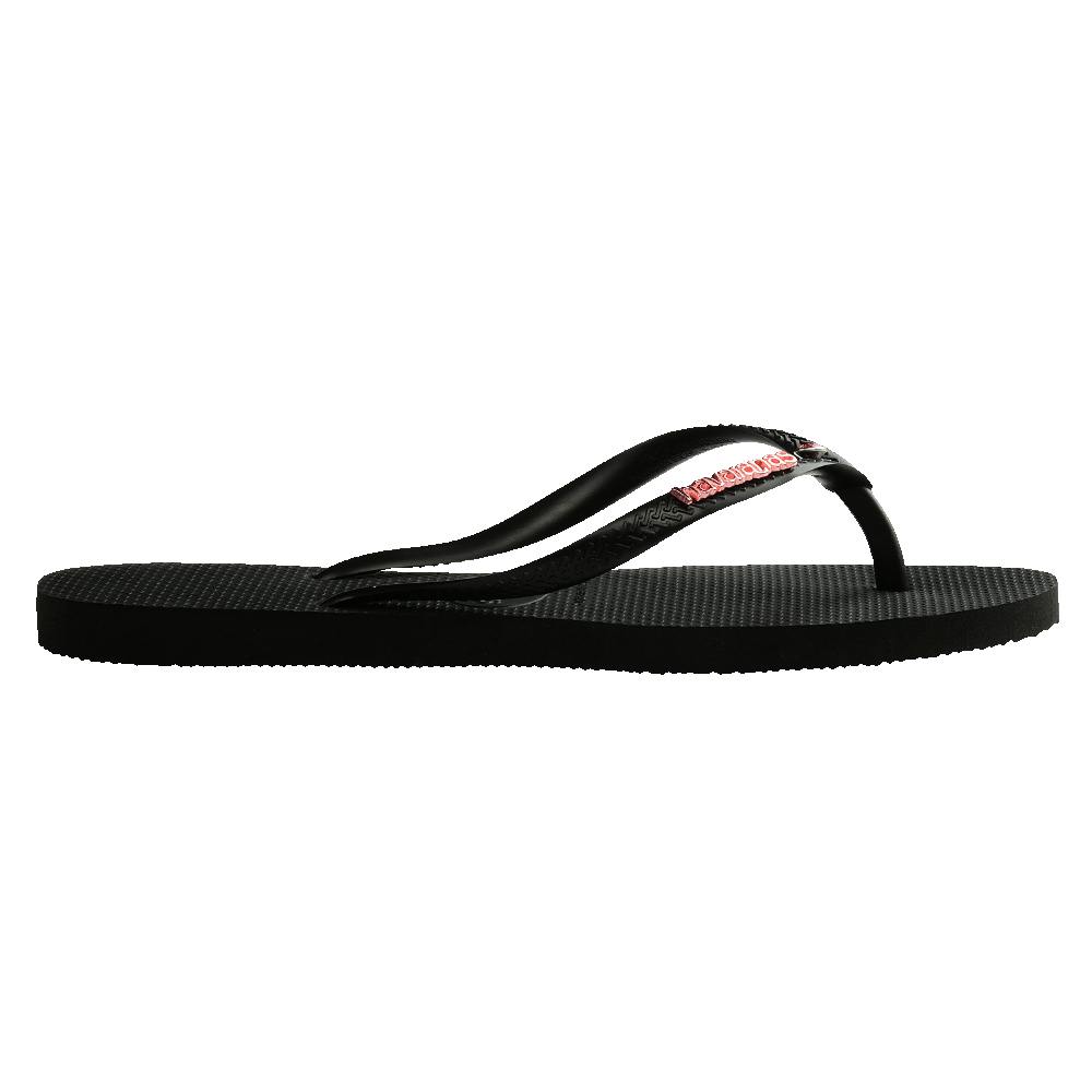 Slim Metal Logo Crystal Thongs