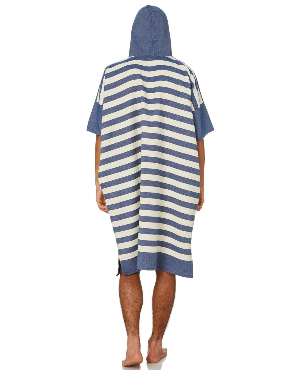 Ocean Blue Stripe Large Poncho