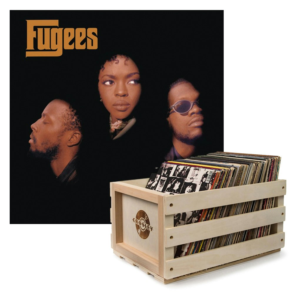 Crosley Record Storage Crate Fugees The Score Vinyl Album Bundle