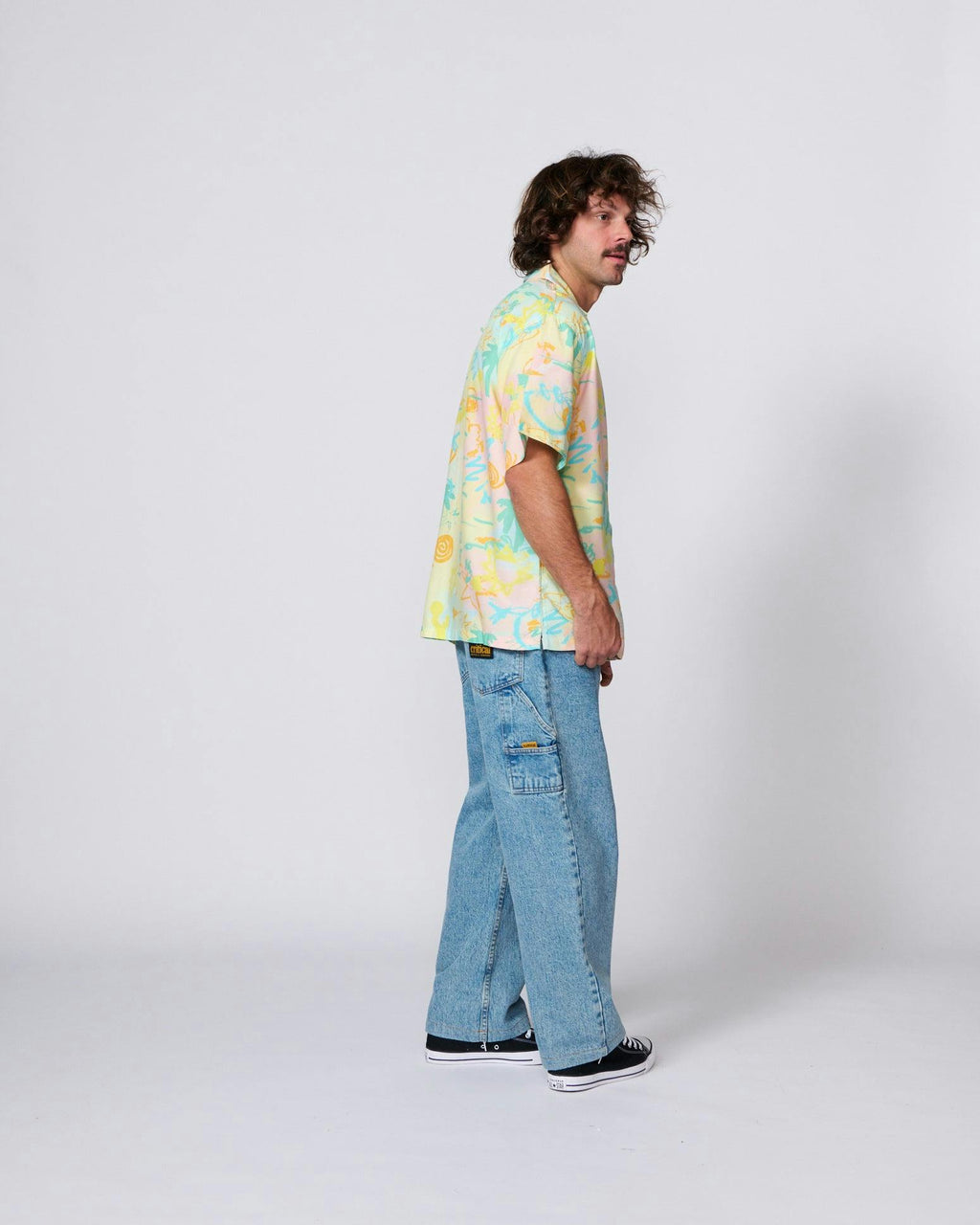 Scribbles Short Sleeve Resort Shirt - Pastel