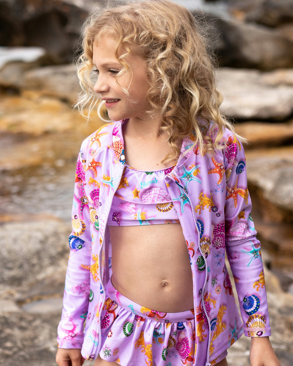 Beach Treasures Bikini with Frill Top and Skirted Pant