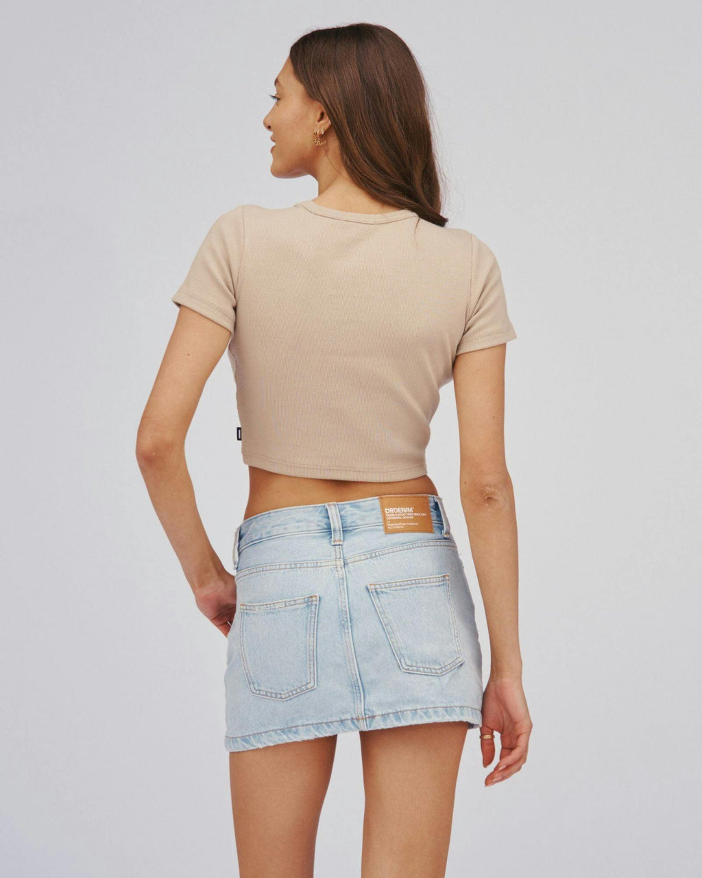 Ziggy Mid Skirt - Stream Light Worn