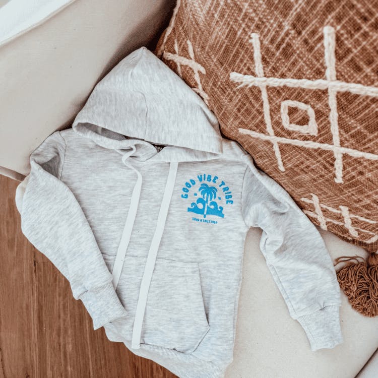 Grey Marle Hooded Jumper – Good Vibe Tribe