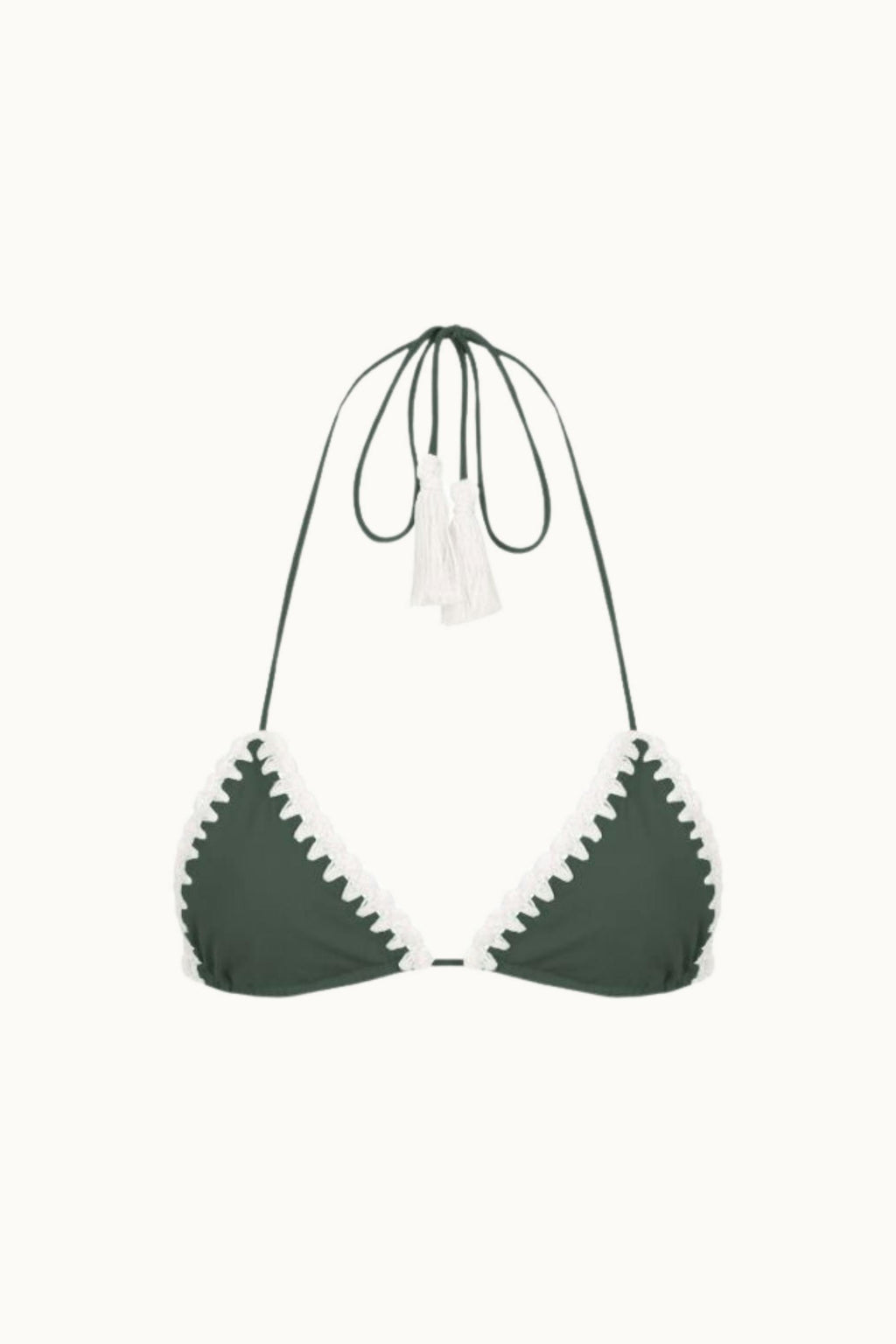 PEACHES CROCHET TRIM KINI TOP - NOIR
