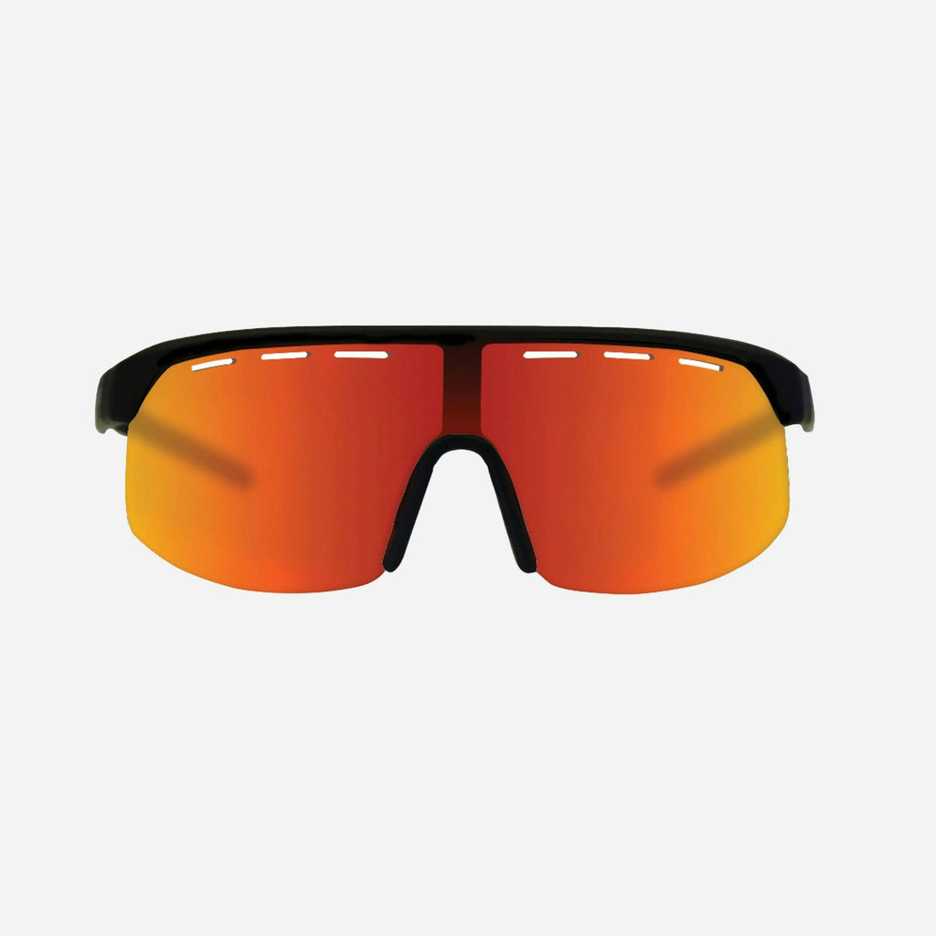 Velocity HD -  Matte Black Frame, Grey Lens HD with Red Iridium plus Venting
